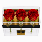 Trio of Love – Personalised Red Roses - With Custom Printing - Image 4