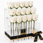 Grand Expressions Red Rose Display Custom-Printed Roses in a Three step height - Image 3