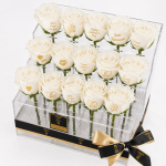 Grand Expressions Red Rose Display Custom-Printed Roses in a Three step height - Image 2