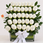 Princess Arrival Grand Rose Arrangement - A Bouquet of Custom Flowers